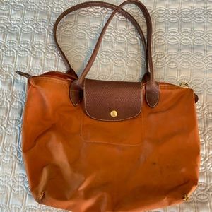 Orange Longchamp Medium Le Pliege Tote